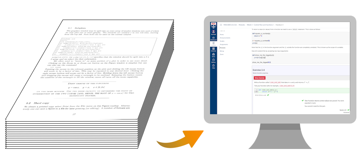 Evolution from physical to virtual handouts