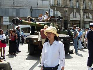 Children play with tank